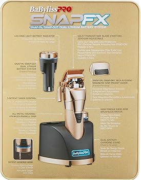 Amazon.com: BaBylissPRO SNAPFX FX890GI - Cortapelos para hombre
